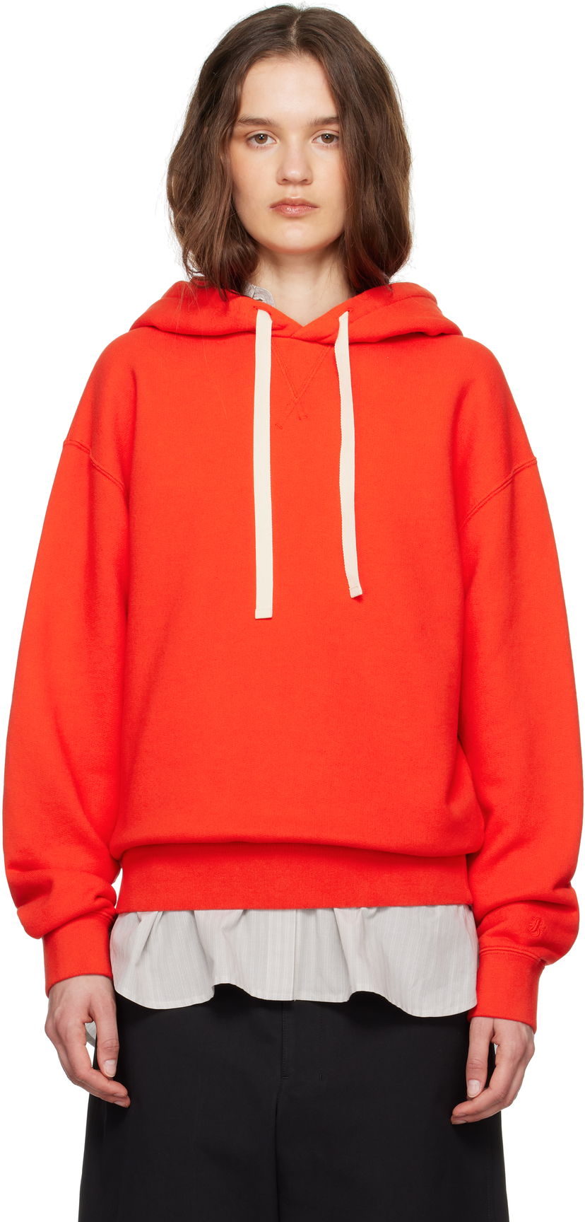 Huppari Jil Sander Jil Sander Drawstring Hoodie Punainen | J40GU0121_J20295