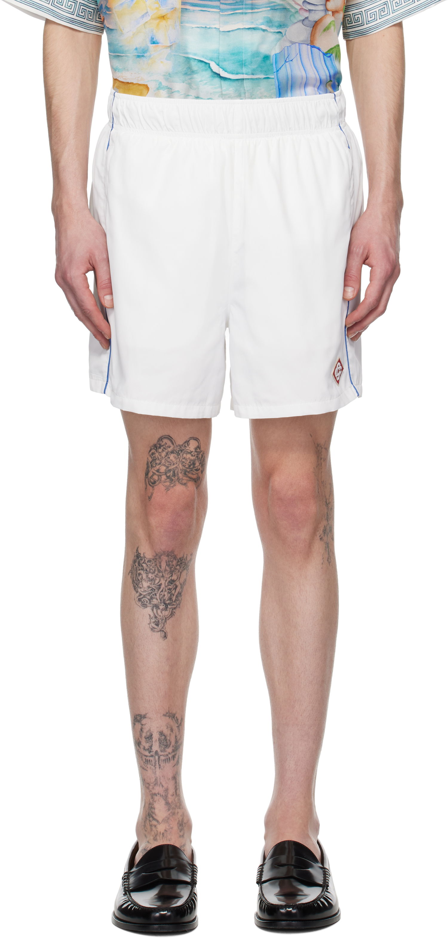 Uimapuvut Casablanca Casablanca Midnight Acropolis Windbreaker Shorts Valkoinen | MPS25-TR-029-01, 0