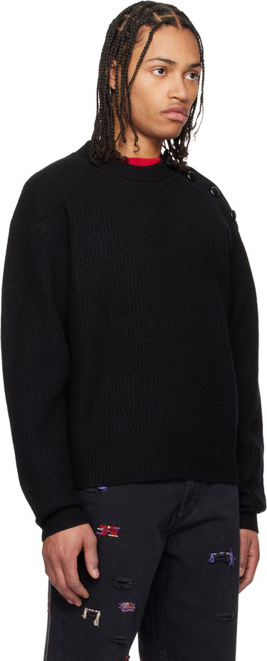 Villapaita ISABEL MARANT Isabel Marant Rudel Shoulder Button Ribbed Knit Sweater Musta | 25PPU0651HA-C1L03H, 1