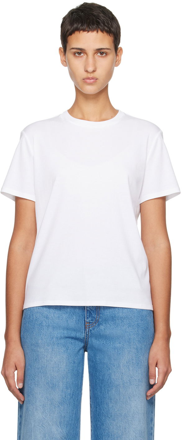 T-paita The Row Wesler Classic T-Shirt Valkoinen | 852-F911
