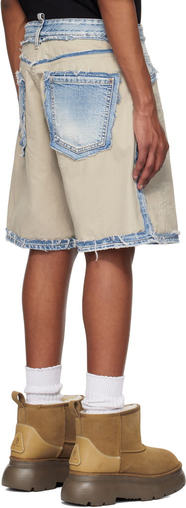 Shortsit DSQUARED2 Dsquared2 Super Ripped Mixed Boxer Denim Shorts Sininen | S74MU0878_S30309, 2