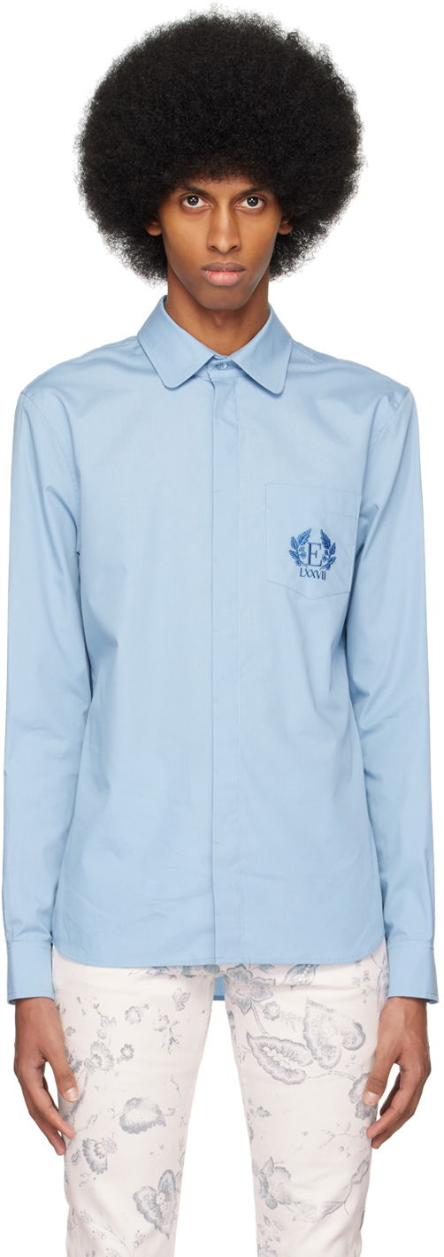 Paita Erdem Luke Pocket Light Blue Dress Shirt Sininen | MS23_524MSBCP LUKE SHIRT