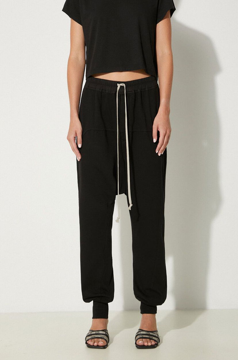Cargo housut Rick Owens Prisoner Drawstring Pants Musta | DS02D2330.RIG