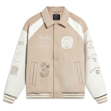 Takki Li-Ning D. WADE Hall of Fame Varsity Jacket Beige | AJPT005-3, 1