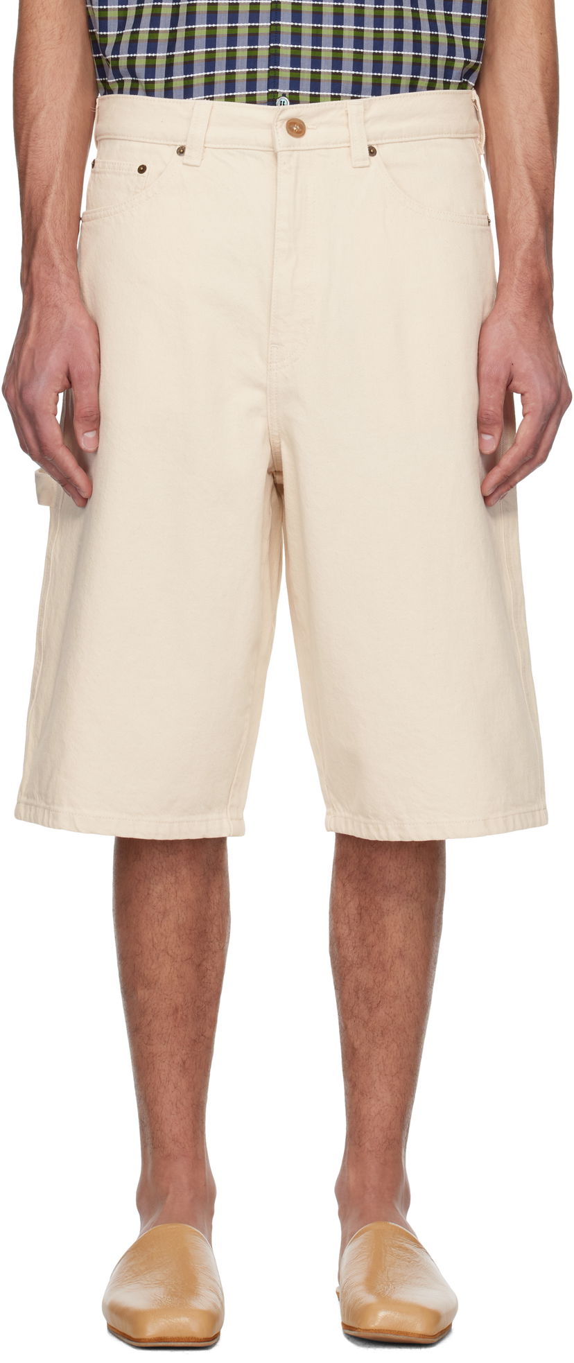 Shortsit A.P.C. A.P.C. Westland Denim Shorts Beige | COHGM-H10216