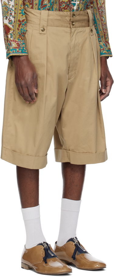 Shortsit Engineered Garments Engineered Garments Gurkha Seersucker Shorts Beige | 25S1E005, 4