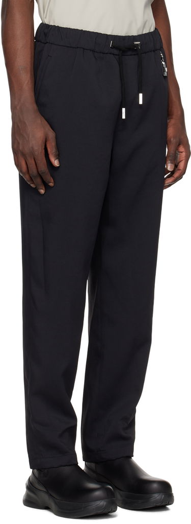 Housut WOOYOUNGMI WOOYOUNGMI Drawstring Trousers Musta | W231PT23, 1