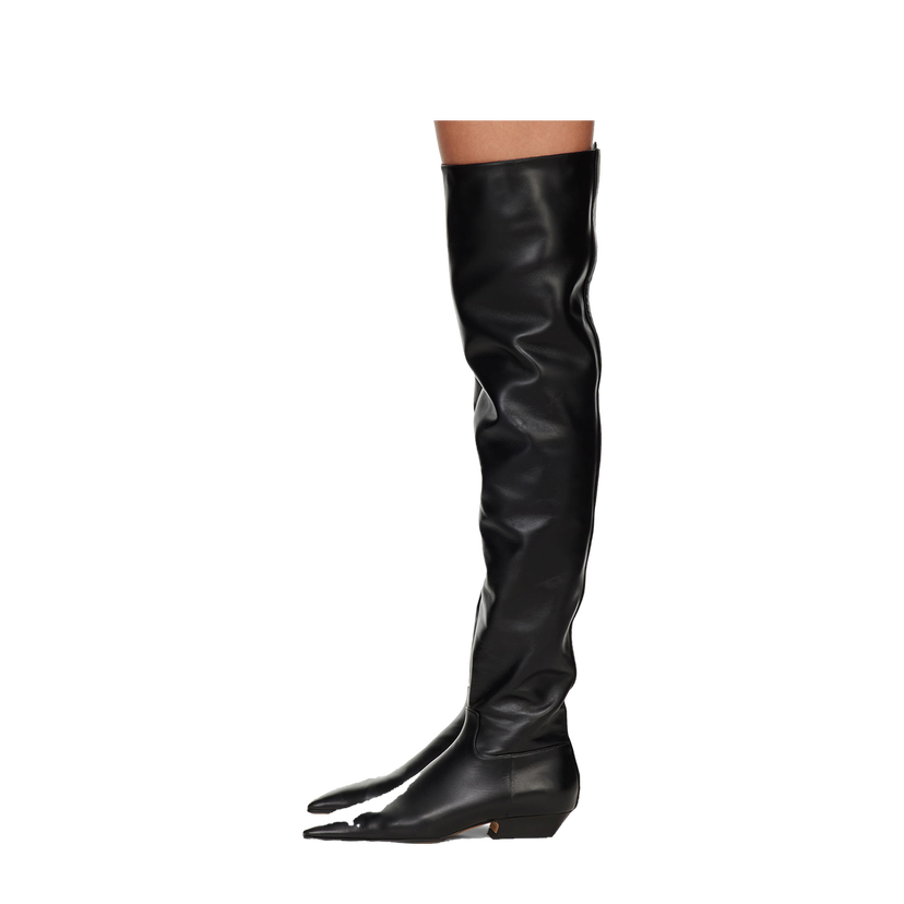 Tennarit ja kengät Khaite Black 'The Marfa Over-The-Knee Flat' Boots Musta | F1070-824