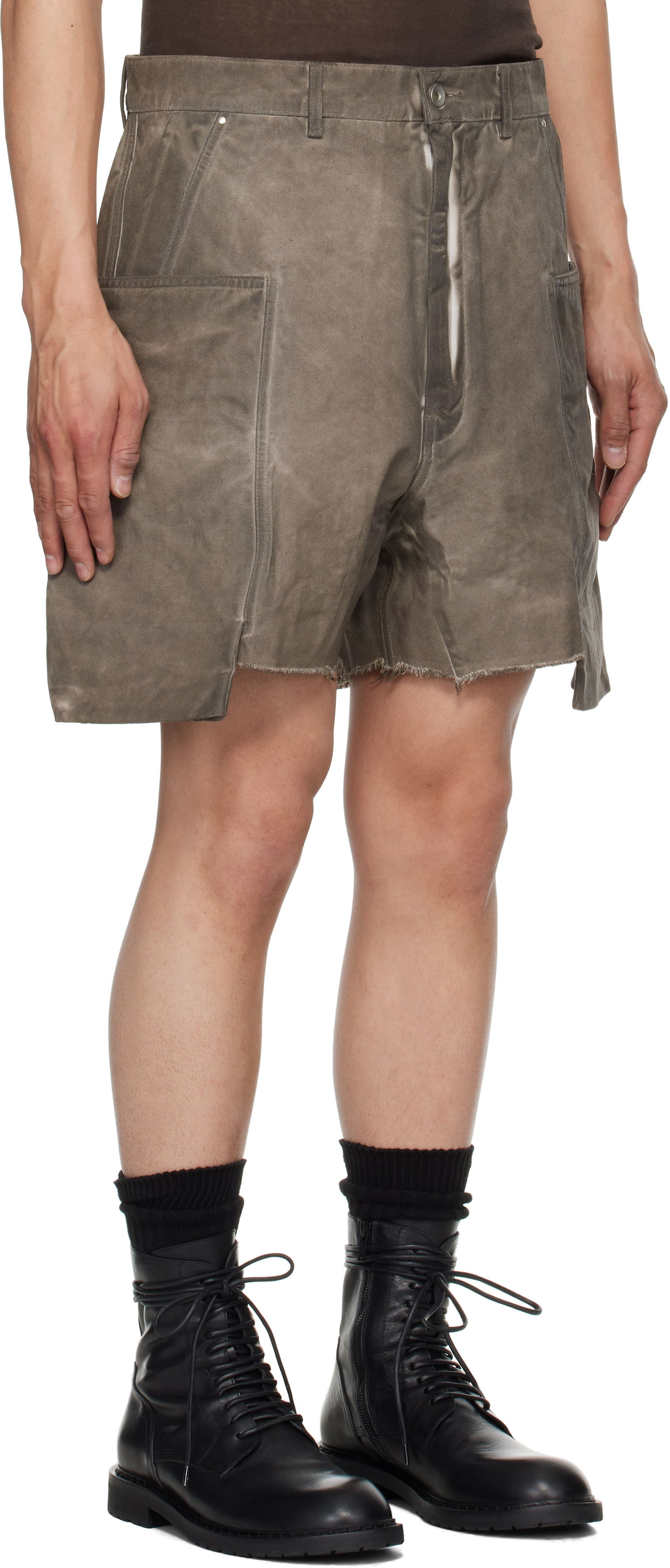 Shortsit Rick Owens Rick Owens DRKSHDW Hollywood Stefan Cargo Shorts Harmaa | DU01E3358 CVS, 1