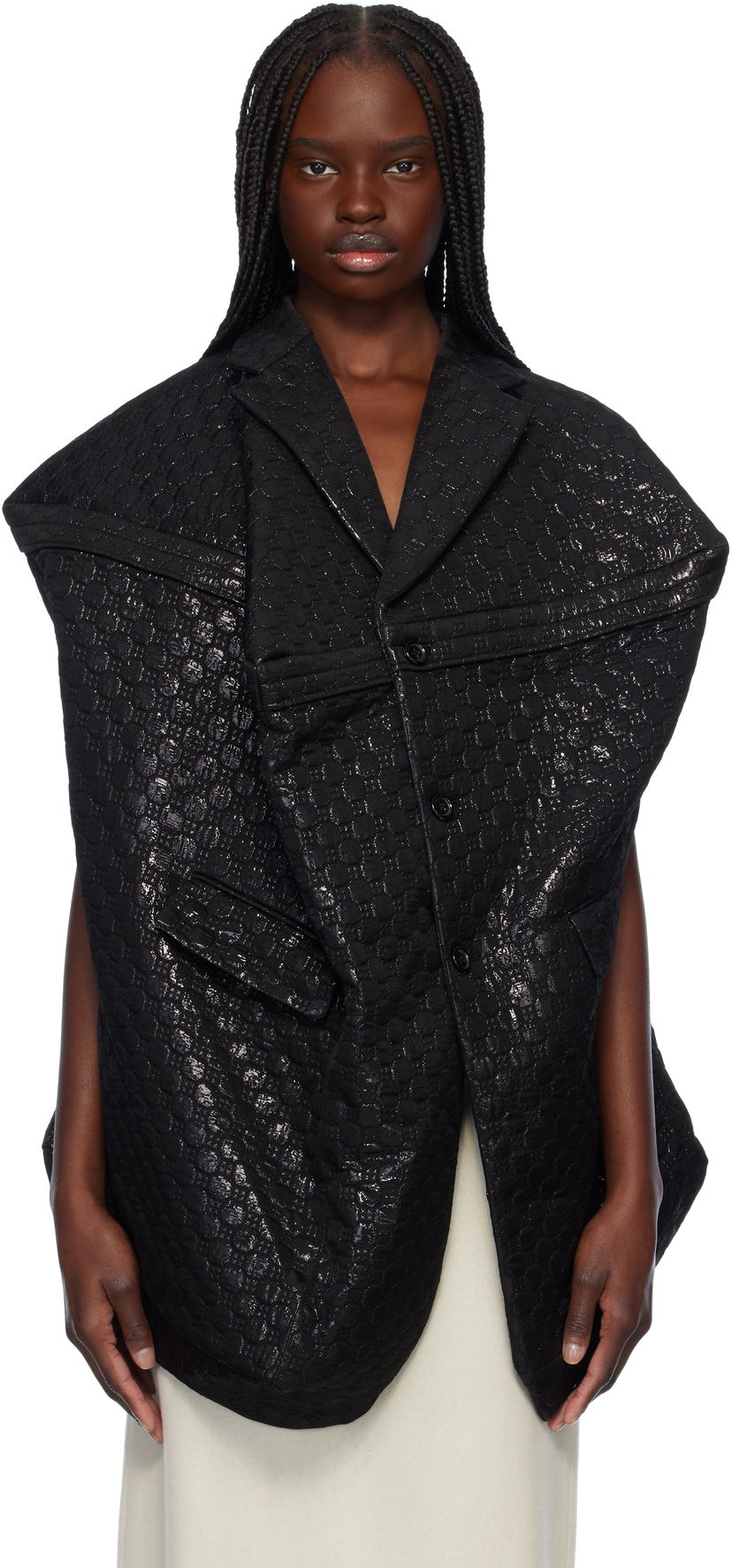 Liivi Comme des Garçons Comme des Garçons Lame Floating Weave Vest Musta | GO-J027-051-1