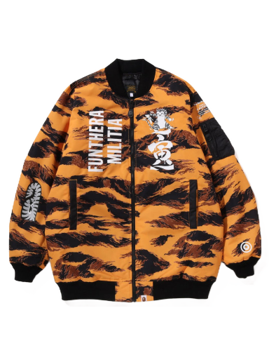 Takki BAPE Tiger Camo Long MA-1 Jacket Oranssi | 1I70-141-001