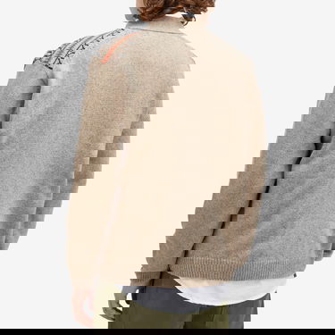 Villapaita Universal Works Langdale Knit Cardigan, Size Large Beige | P31214-OAT, 3