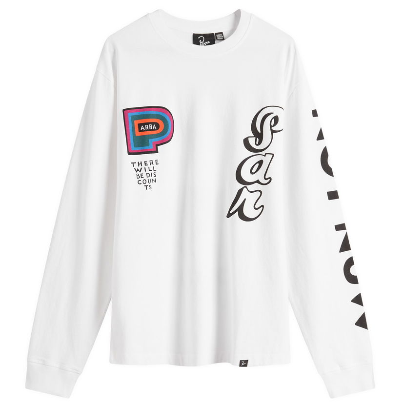 T-paita By Parra Parra Long Sleeve T-Shirt There Will Be Discounts Valkoinen | 53430-WHT