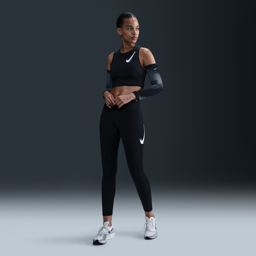 Leggingsit Nike Nike Fast 7/8 Mid-Rise Leggings Musta | HV8555-010