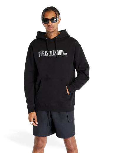 Huppari Pleasures LLC Fleece Hoodie Black Musta | P23F054 BLACK