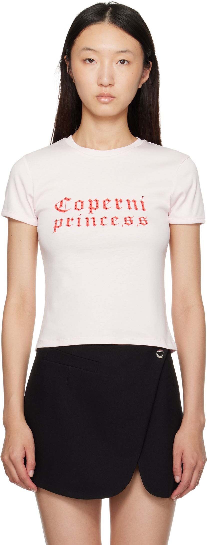 T-paita Coperni Coperni Princess Slim-Fit T-Shirt Vaaleanpunainen | DJS07F5017