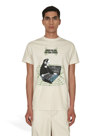 T-paita Pleasures Synth T-Shirt Beige | P22F056 NATURAL
