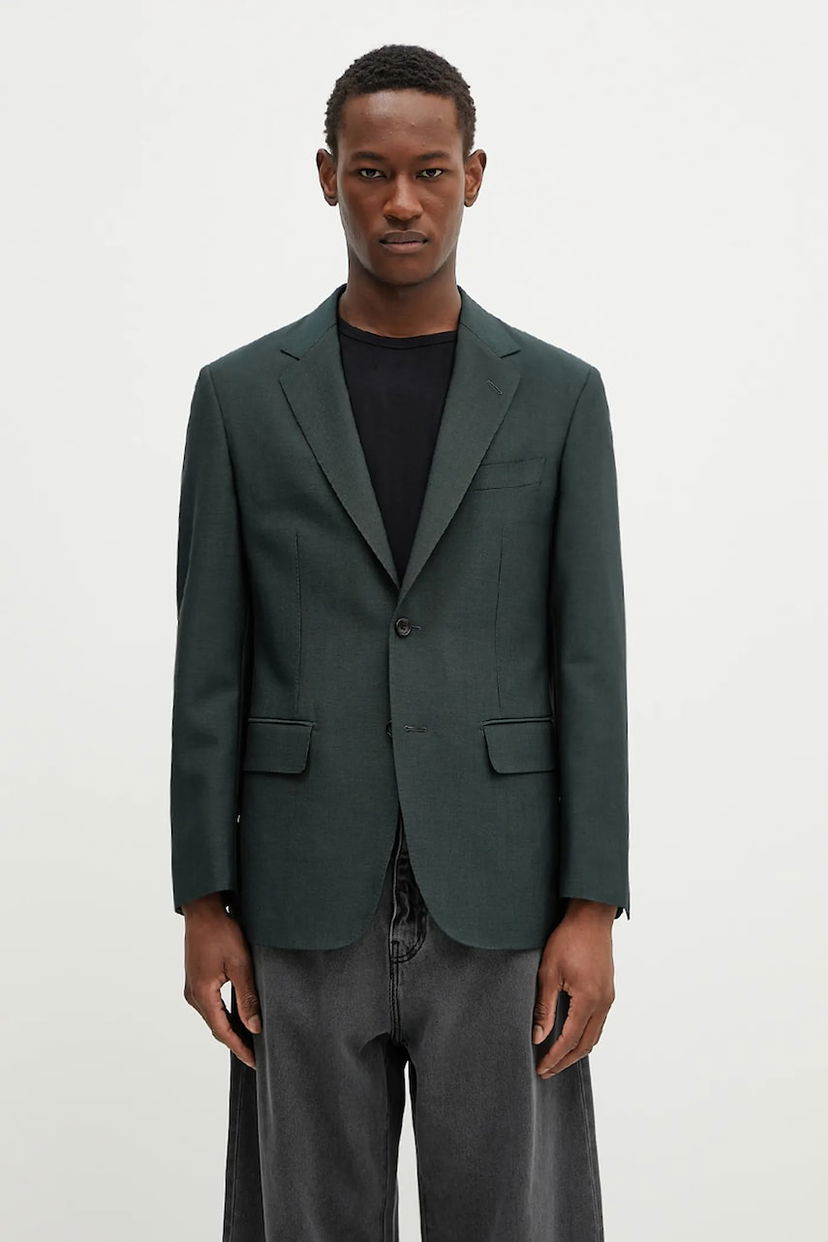 Takki WACKO MARIA Wacko Maria Single Breasted Wool Blazer Vihreä | 24FW.WMO.SU06