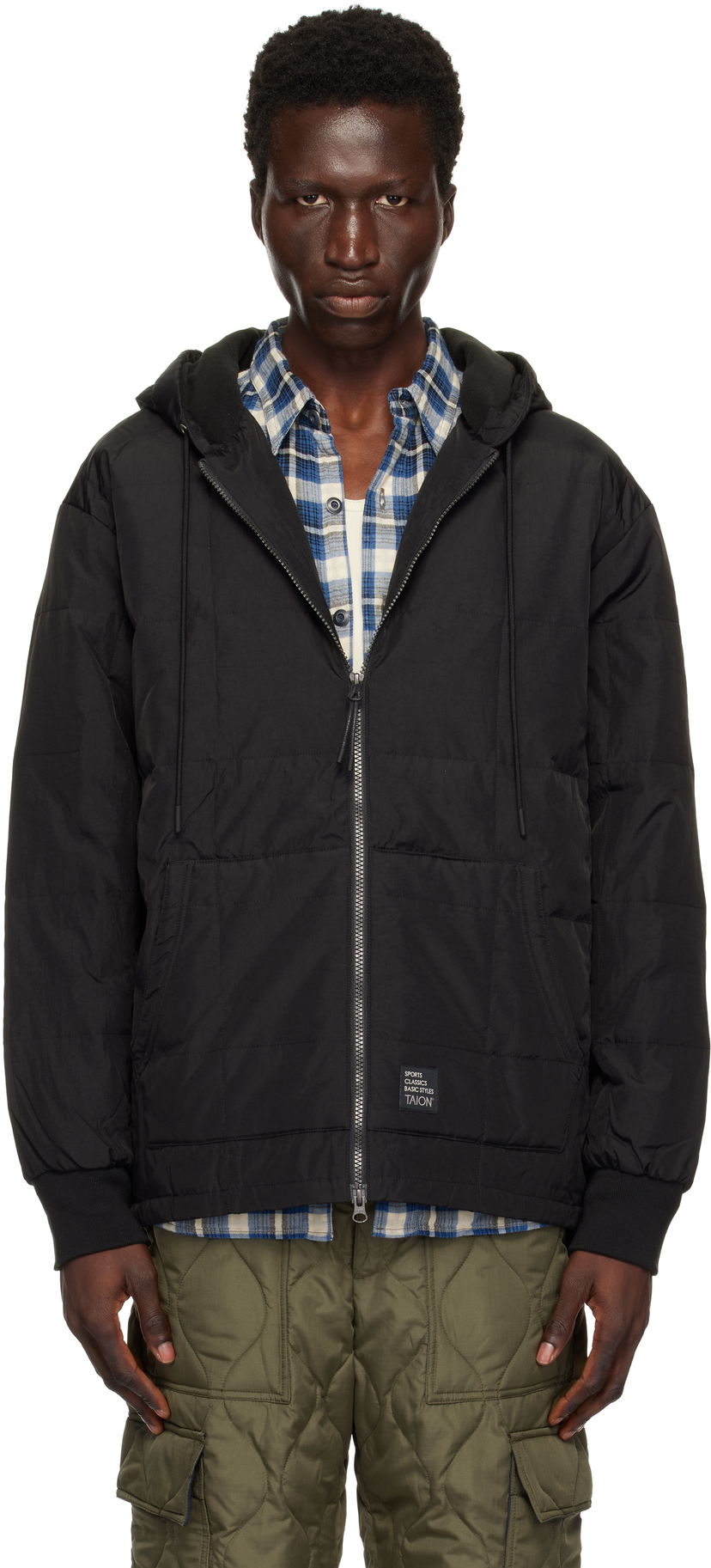 Huppari TAION Sports Classic Front Zip Jacket Musta | TAION-106WZSC