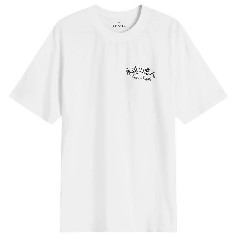 T-paita EDWIN Forever Lover Graphic T-Shirt, Size Large Valkoinen | I035008-0267