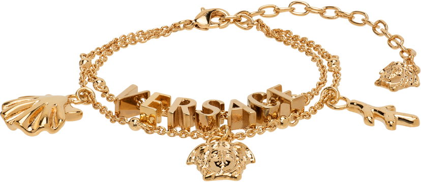 Rannerengas Versace Versace Icons De La Mer Gold-Tone Charm Bracelet Metallinen | 1020565_1A00620