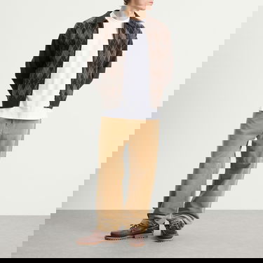 Villapaita thisisneverthat Argyle Zip Knit Cardigan Ruskea | TN253KKNJK01-BRN, 4