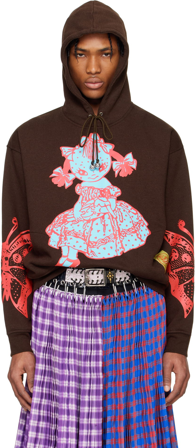 Huppari Chopova Lowena Chopova Lowena Dotty Graphic Hoodie Ruskea | 5241