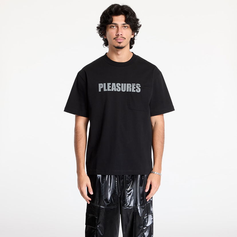 T-paita Pleasures Heavyweight T-Shirt With Pocket Musta | P24W009 BLACK