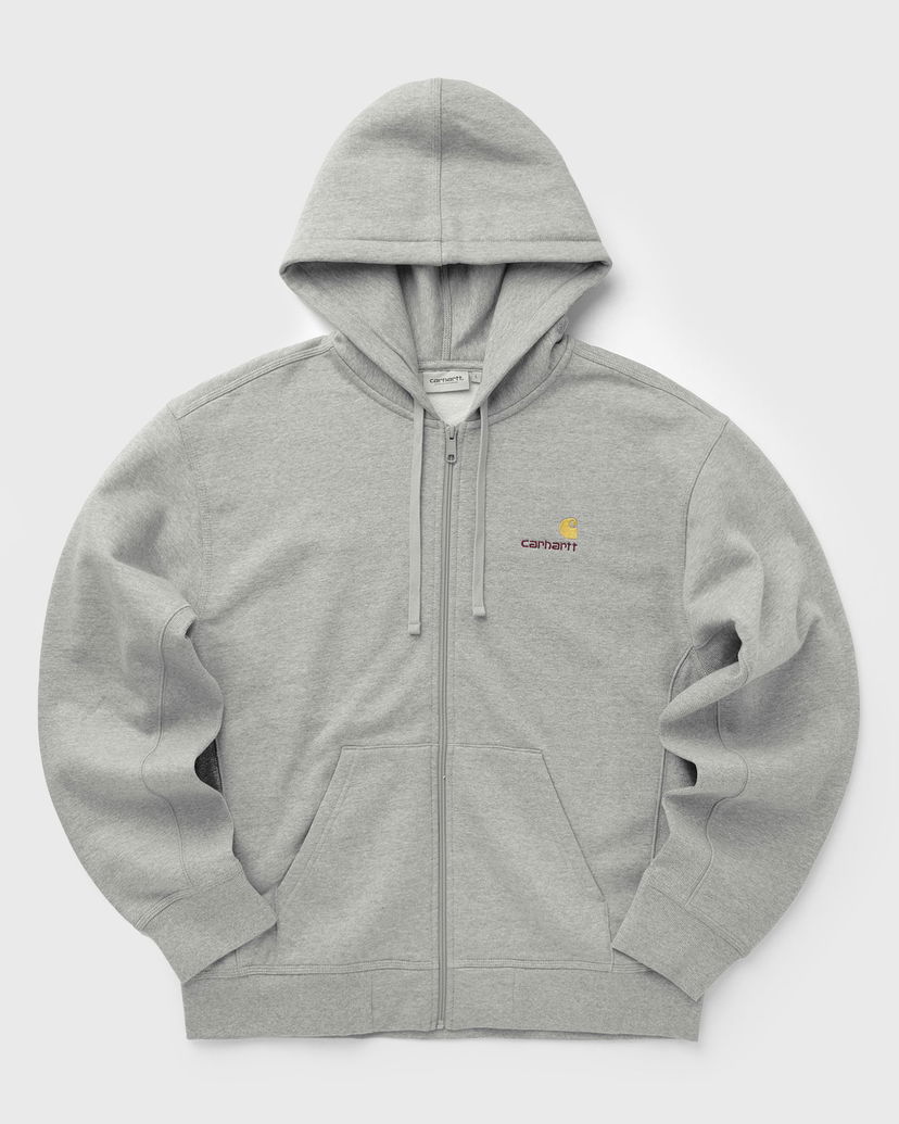 Huppari Carhartt WIP Full-Zip Hooded American Script Jacket Harmaa | I033063-V6.XX