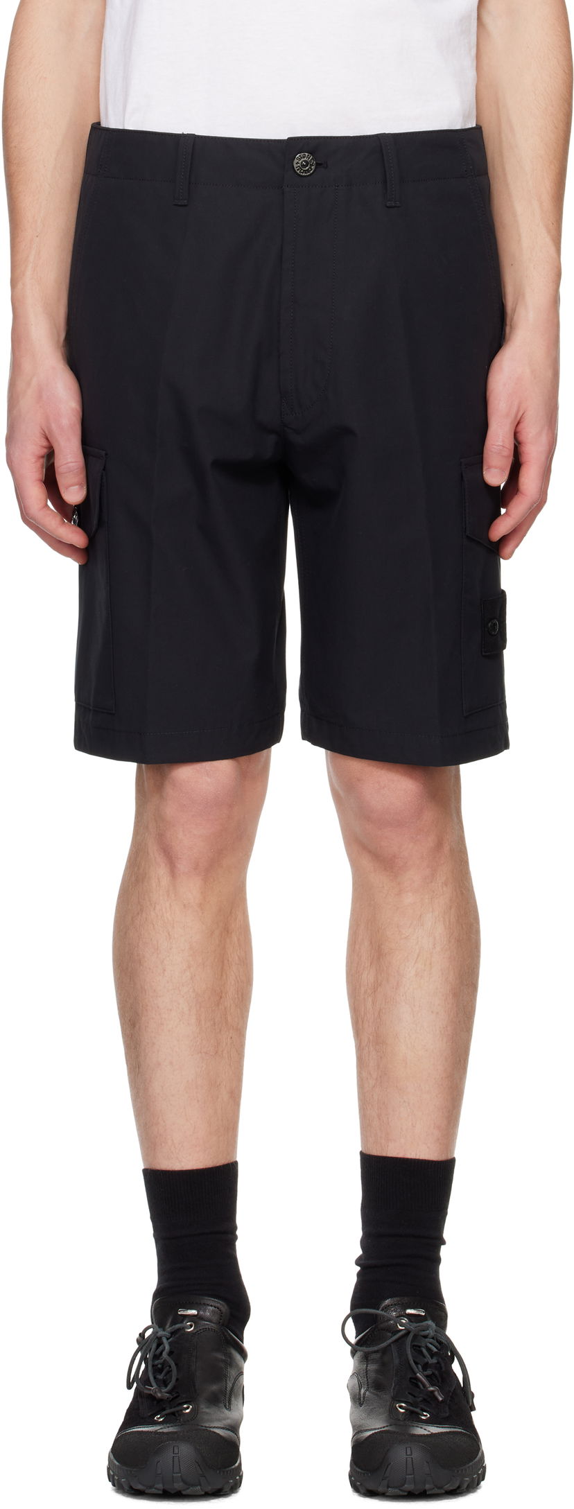 Shortsit Stone Island Stone Island Organic Cotton Canvas Cargo Shorts Musta | K1S15 L100014 S00F1