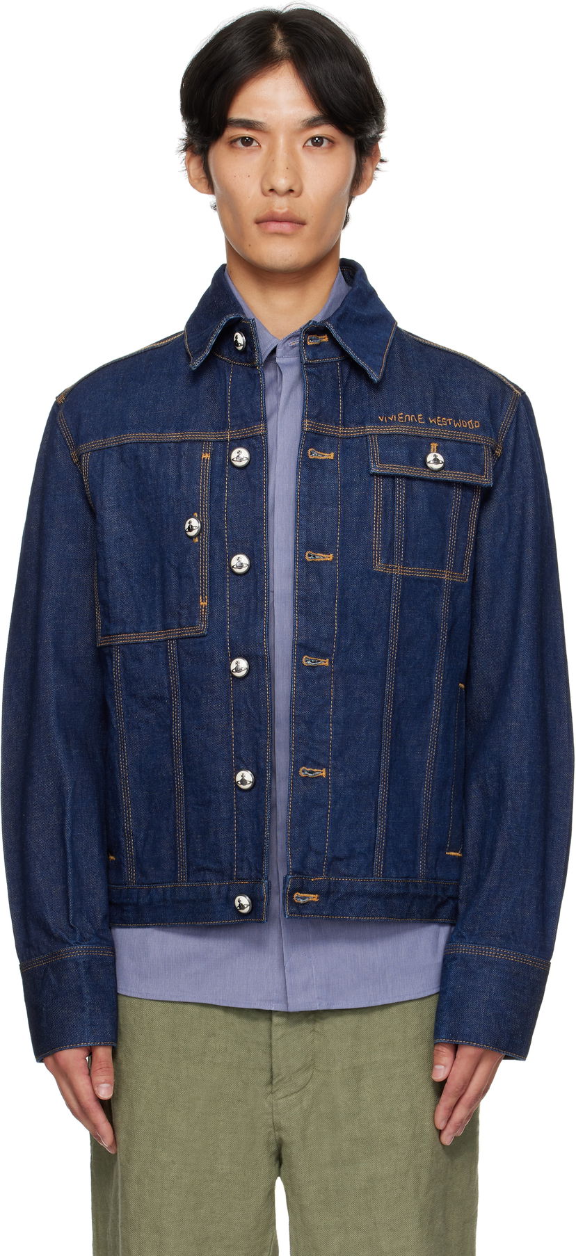 Takki Vivienne Westwood Vivienne Westwood Worker Denim Jacket Sininen | 2801000I-W0163-