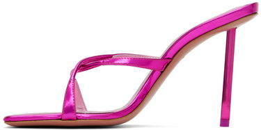 Asusteet Amina Muaddi Amina Muaddi Adriana 95 Heeled Sandals Vaaleanpunainen | ADRIANA SLIPPER METAL MIRROR, 2