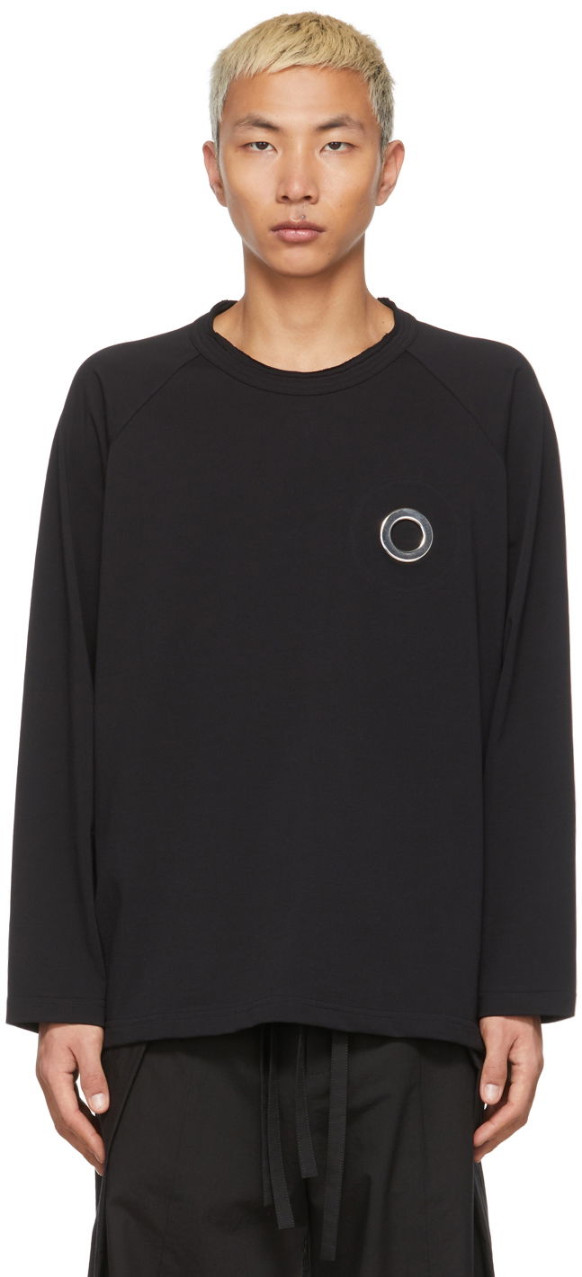 T-paita Craig Green Eyelet Long Sleeve T-Shirt Musta | CGSS22CJETSS03