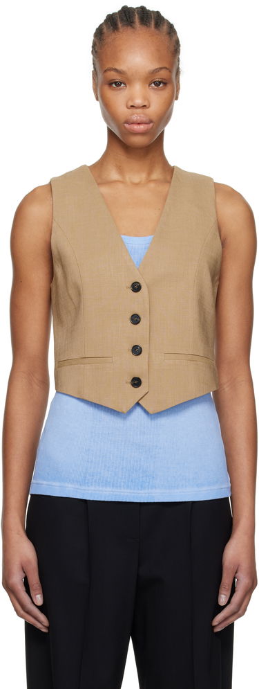 Liivi MSGM MSGM Button Vest Ruskea | 3841MDW01 257106, 0