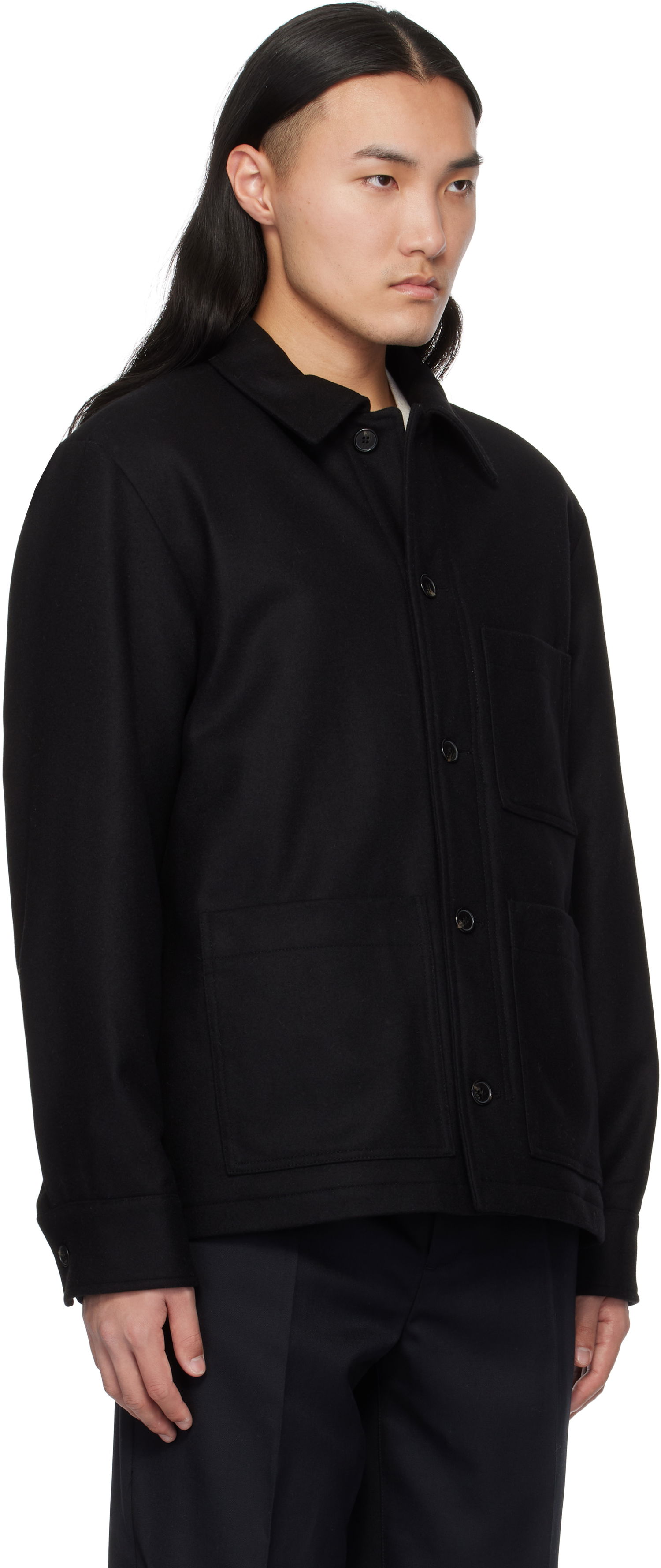 Takki A.P.C. Wool Chore Jacket Musta | WOAJS-H02713, 1