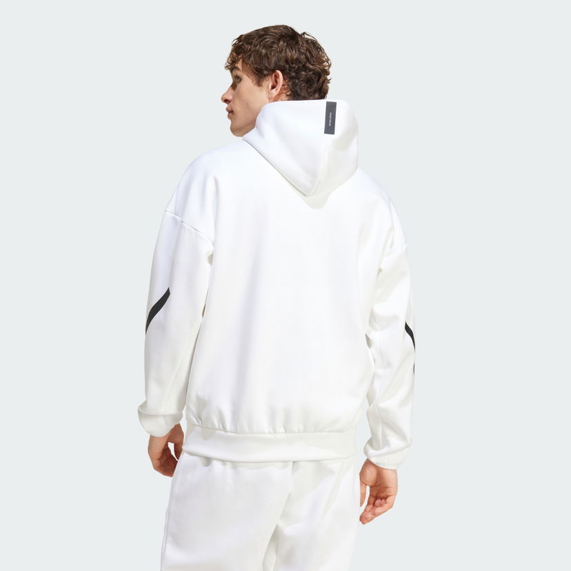 Huppari adidas Performance Z.N.E. Full-Zip Hooded Valkoinen | JF2443