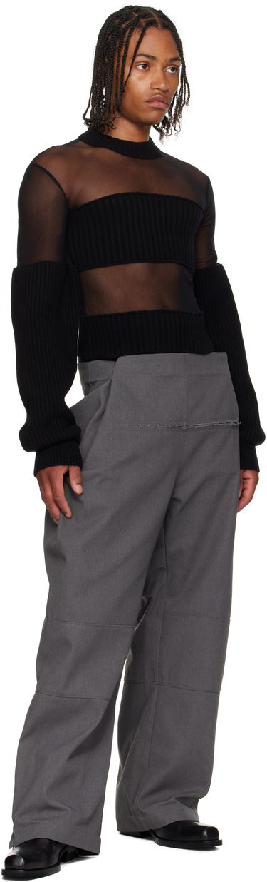 T-paitoja ja toppeja Jean Paul Gaultier Jean Paul Gaultier Mesh Cut Out Detail Top Musta | 25/03-W-PO016-K002-00, 3