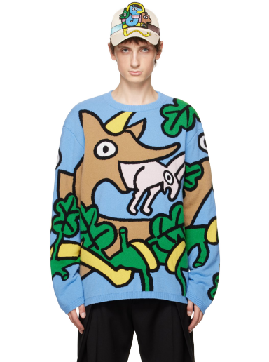 Villapaita Walter Van Beirendonck Wisdom Sweater Sininen | 5007