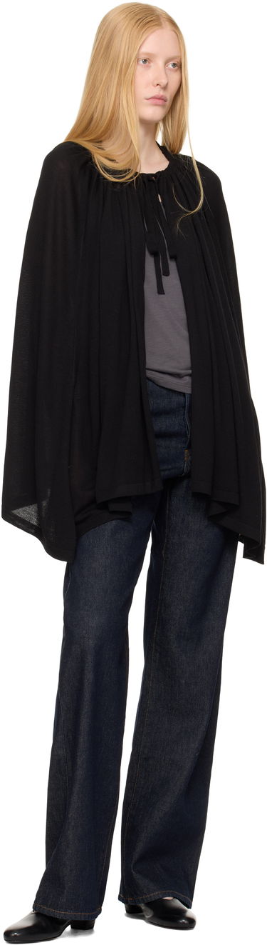 Takki TOTEME TOTEME Drawstring Cape Musta | 252-WRT0551-YA0190, 3