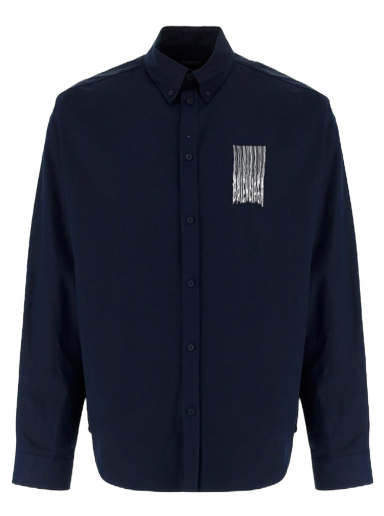 Paita Balenciaga Barcode Logo Shirt Tummansininen | 662982TKM028065