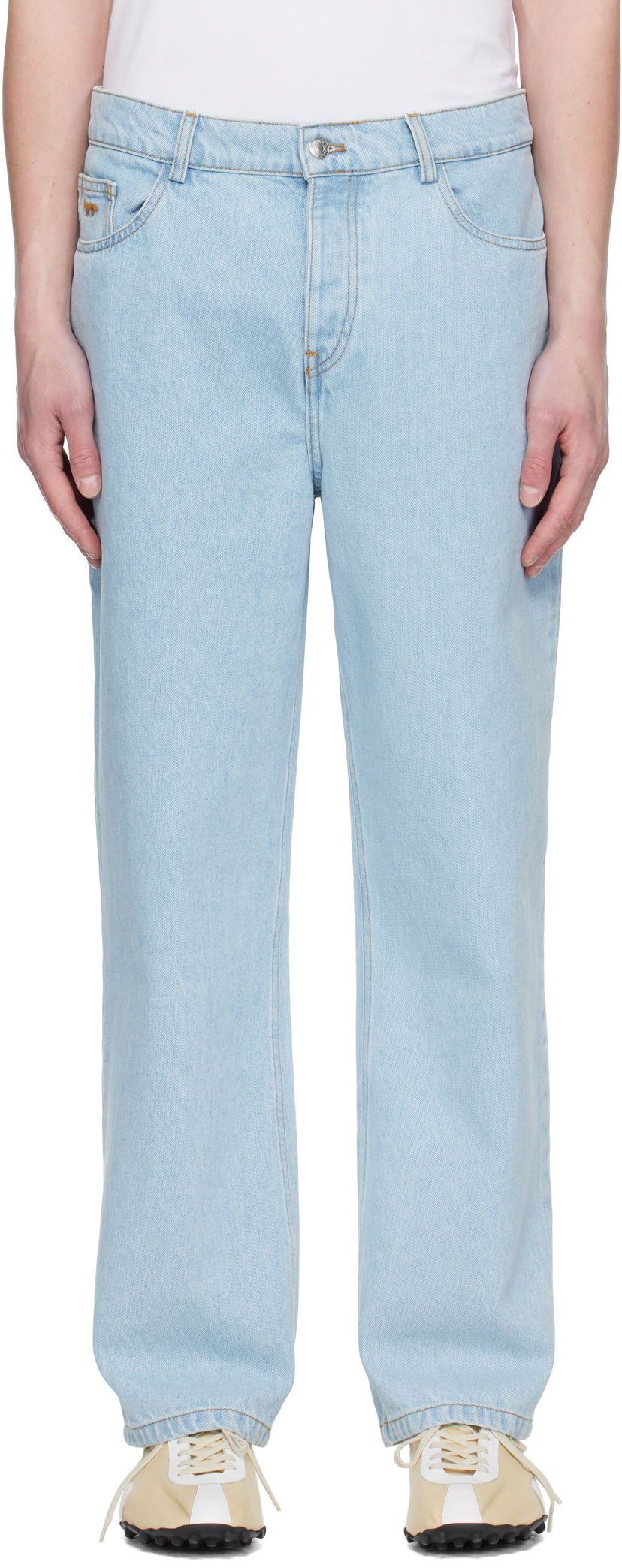 Jeans MAISON KITSUNÉ Maison Kitsuné Relaxed Jeans Sininen | OM01105WD4009