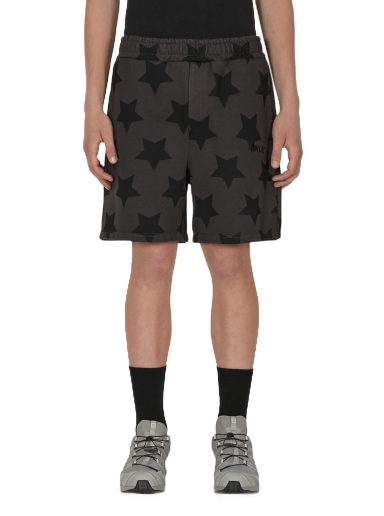 Shortsit Awake NY Star Printed Sweatshorts Musta | AWK-SP22-SH001 CHARCOALBLACK