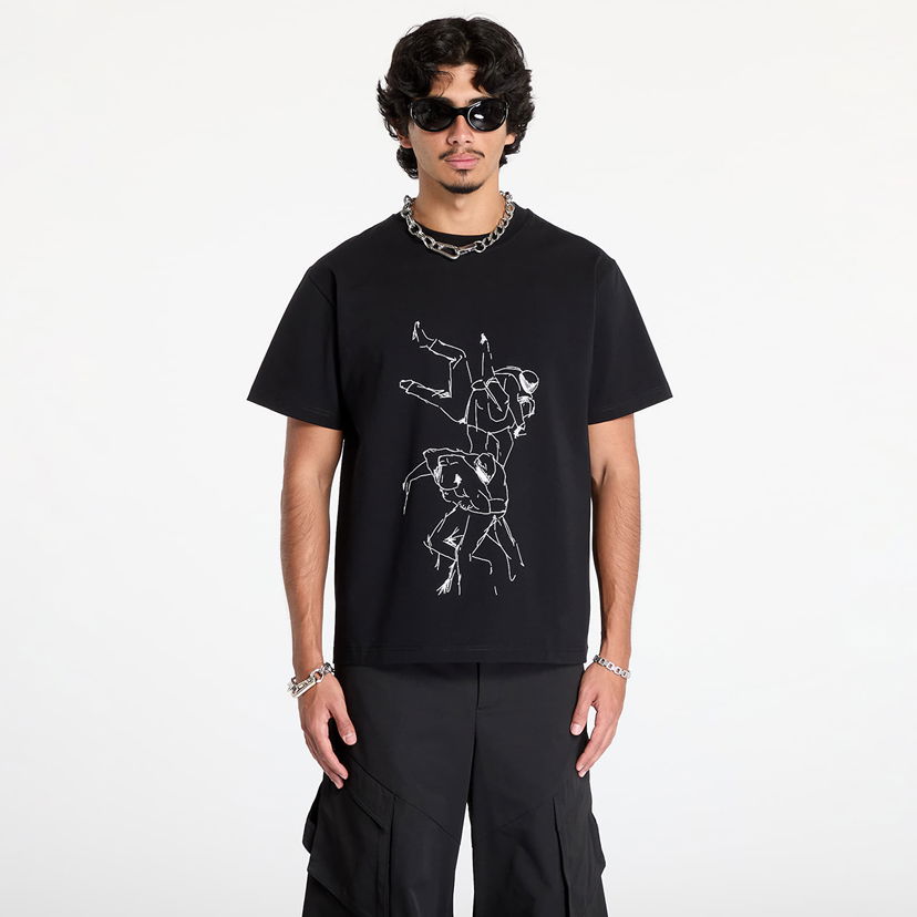 T-paita HELIOT EMIL Shelter Printed T-Shirt Musta | PREAW24_M_09_125_BLK01