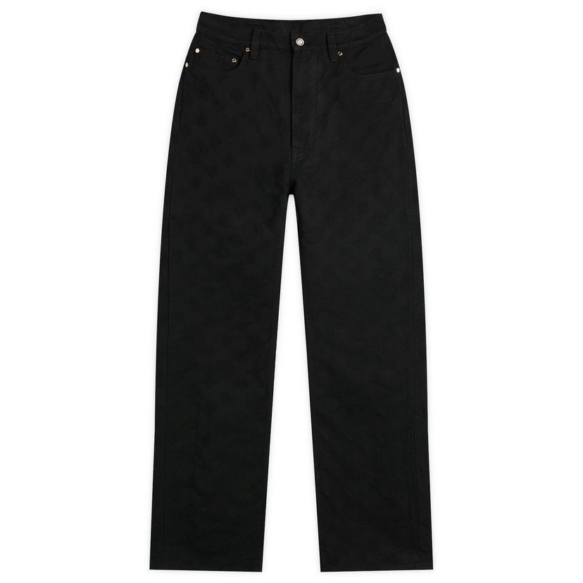 Jeans Casablanca Denim Straight Leg Monogram Jeans Musta | M-AW25-TR-330-01