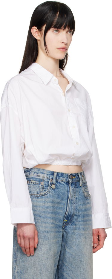 Paita R13 R13 Crossover Cropped Button-Down Shirt Valkoinen | R13WR269-R338B, 1