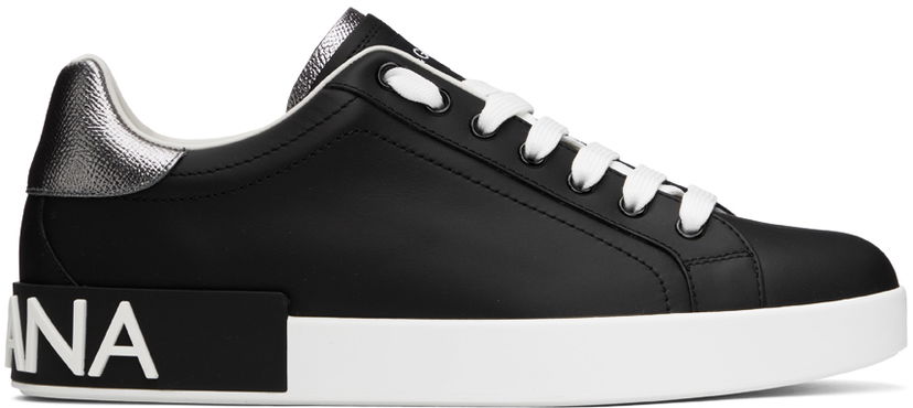 Tennarit ja kengät Dolce & Gabbana Black Portofino Sneakers Musta | CS2216AH527