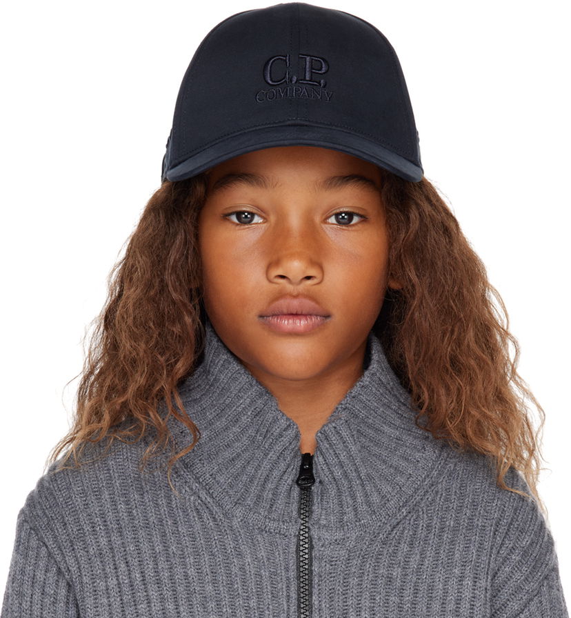 Korkki C.P. Company C.P. Company Kids Embroidered Cap Tummansininen | 14CKAC045-006288A