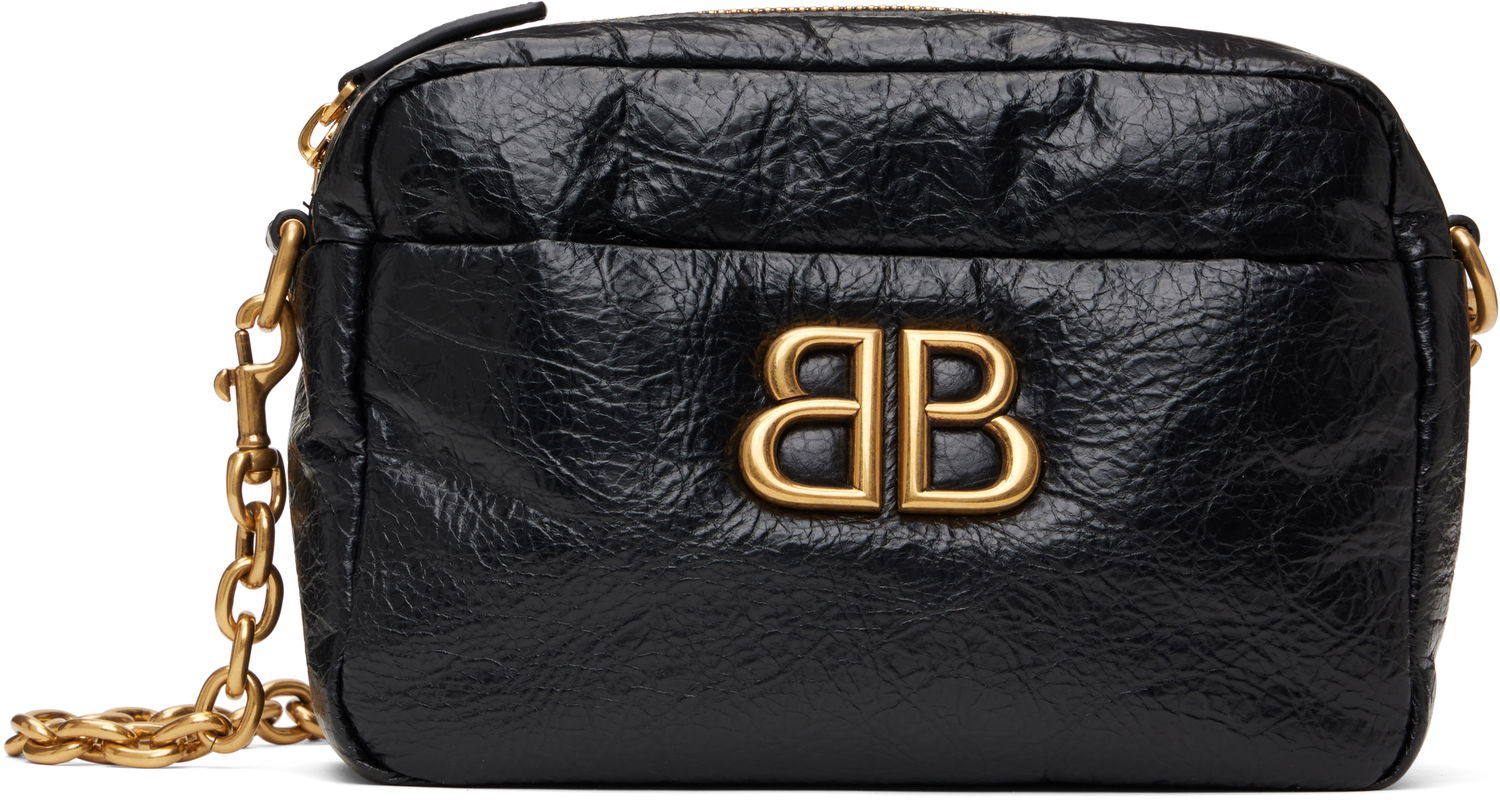 Olkalaukku Balenciaga Black Leather XS Camera Bag Musta | 806459 2AAR8, 0