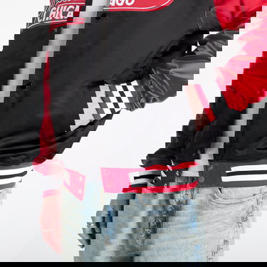 Bomber-takki Mitchell & Ness Mitchell & Ness NHL Blackhawks Double Clutch Satin Jacket Punainen | JK9196-CBHBKSC, 2