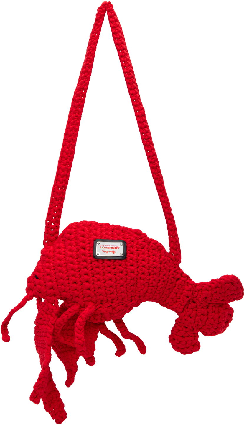 Olkalaukku Charles Jeffrey Loverboy Charles Jeffrey LOVERBOY Crochet Lobster Shoulder Bag Punainen | 54120401